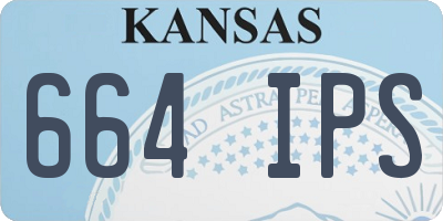 KS license plate 664IPS