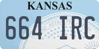 KS license plate 664IRC