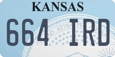 KS license plate 664IRD