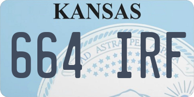 KS license plate 664IRF