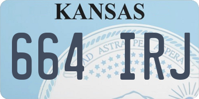 KS license plate 664IRJ