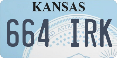 KS license plate 664IRK