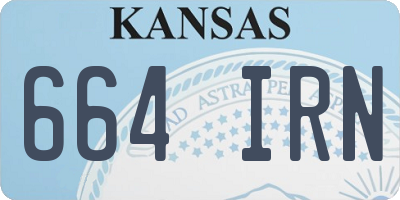 KS license plate 664IRN