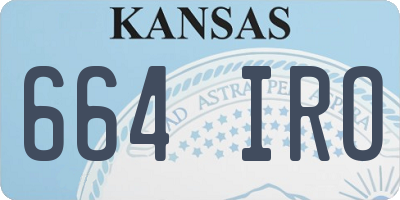 KS license plate 664IRO