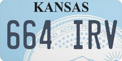 KS license plate 664IRV