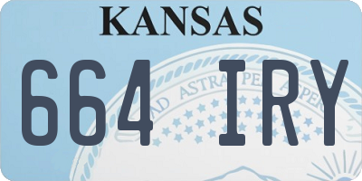 KS license plate 664IRY