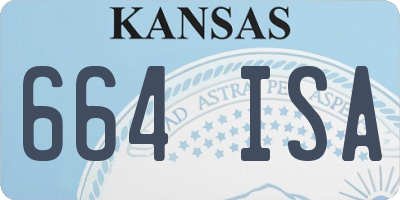 KS license plate 664ISA