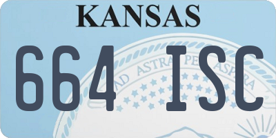 KS license plate 664ISC