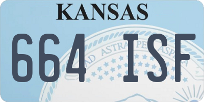 KS license plate 664ISF
