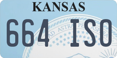 KS license plate 664ISO