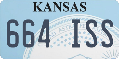KS license plate 664ISS