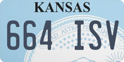 KS license plate 664ISV