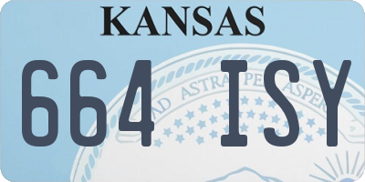 KS license plate 664ISY