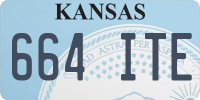 KS license plate 664ITE