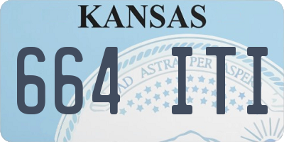 KS license plate 664ITI