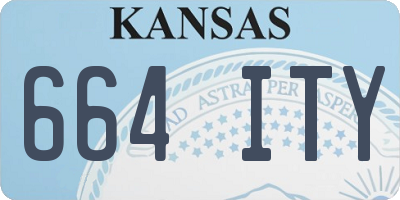 KS license plate 664ITY