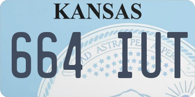 KS license plate 664IUT