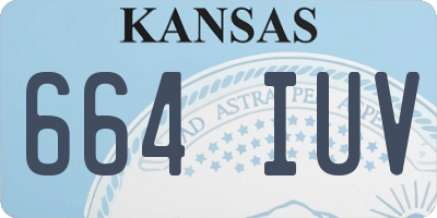 KS license plate 664IUV