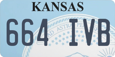 KS license plate 664IVB