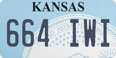 KS license plate 664IWI