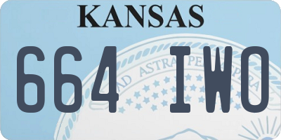 KS license plate 664IWO