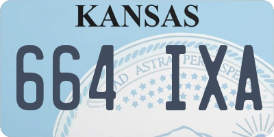 KS license plate 664IXA
