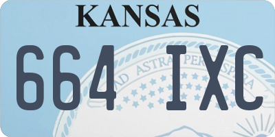 KS license plate 664IXC