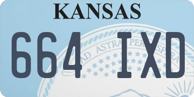 KS license plate 664IXD