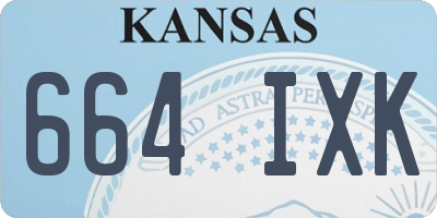 KS license plate 664IXK