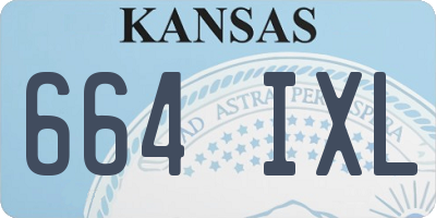 KS license plate 664IXL