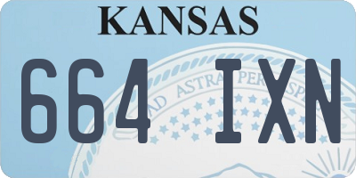 KS license plate 664IXN