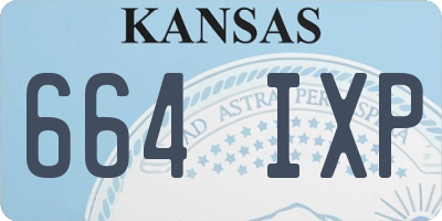 KS license plate 664IXP