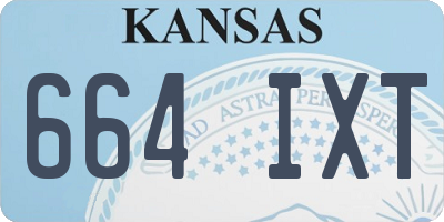 KS license plate 664IXT
