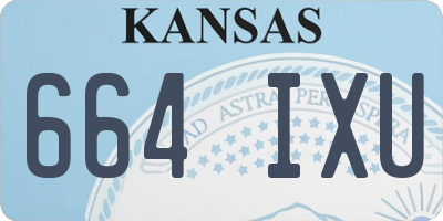 KS license plate 664IXU