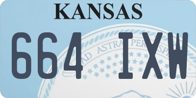 KS license plate 664IXW