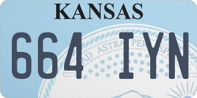 KS license plate 664IYN