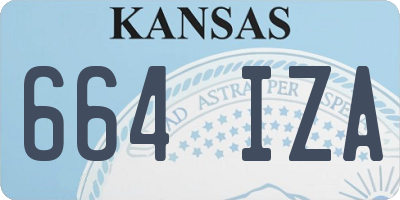 KS license plate 664IZA