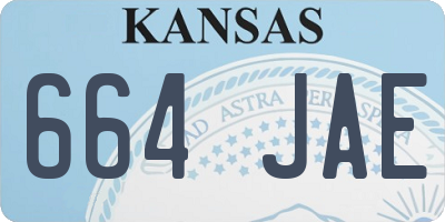 KS license plate 664JAE