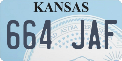 KS license plate 664JAF