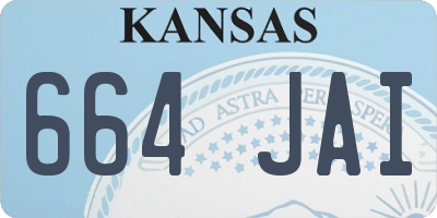 KS license plate 664JAI