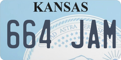 KS license plate 664JAM