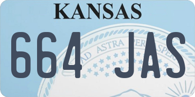 KS license plate 664JAS