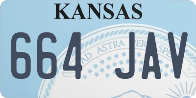 KS license plate 664JAV