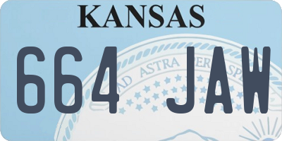 KS license plate 664JAW