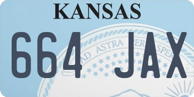 KS license plate 664JAX