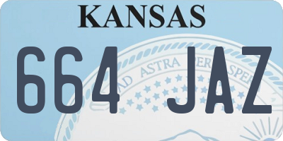 KS license plate 664JAZ