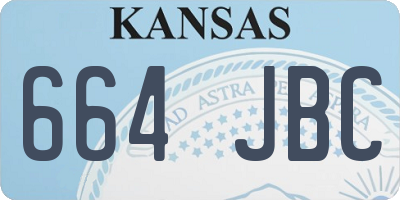 KS license plate 664JBC