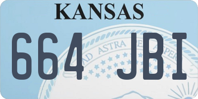 KS license plate 664JBI