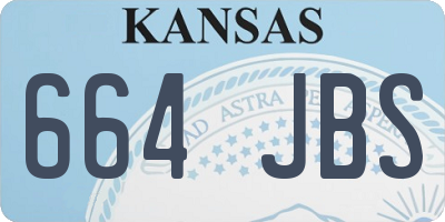 KS license plate 664JBS