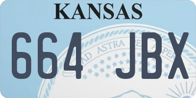 KS license plate 664JBX